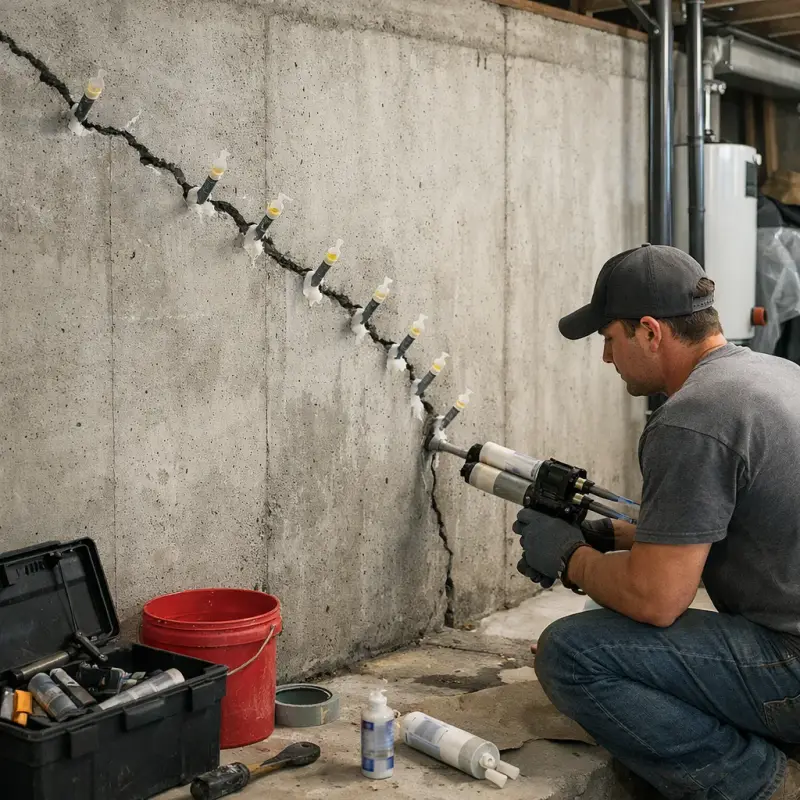 Basement Wall Crack Repair Coachella